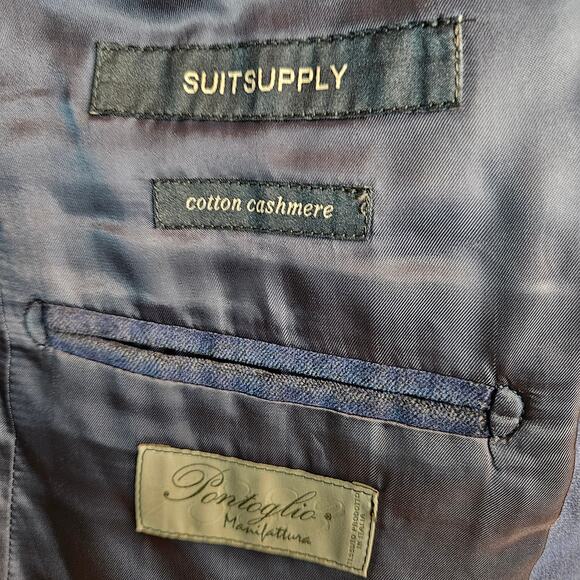 Suitsupply Mens Velvet Cashmere Blend Peak Lapel Washington Dinner Jacket Sz 38 - Picture 10 of 16